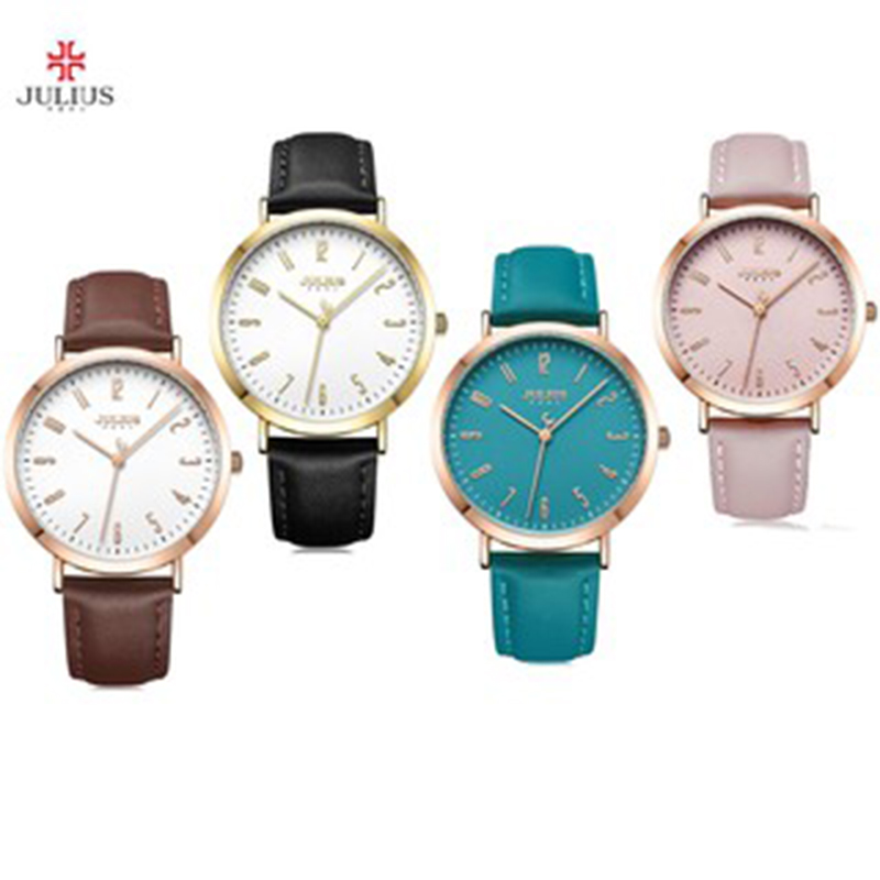 Đồng Hồ Nữ Julius Hàn Quốc Dây da JA-1017