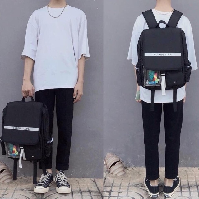 Balo nam + balo nữ - phản quang Colkids CND SS3- BL055 Ba lo học sinh sinh viên cở lớn nhiều ngắn đi du lịch được M66