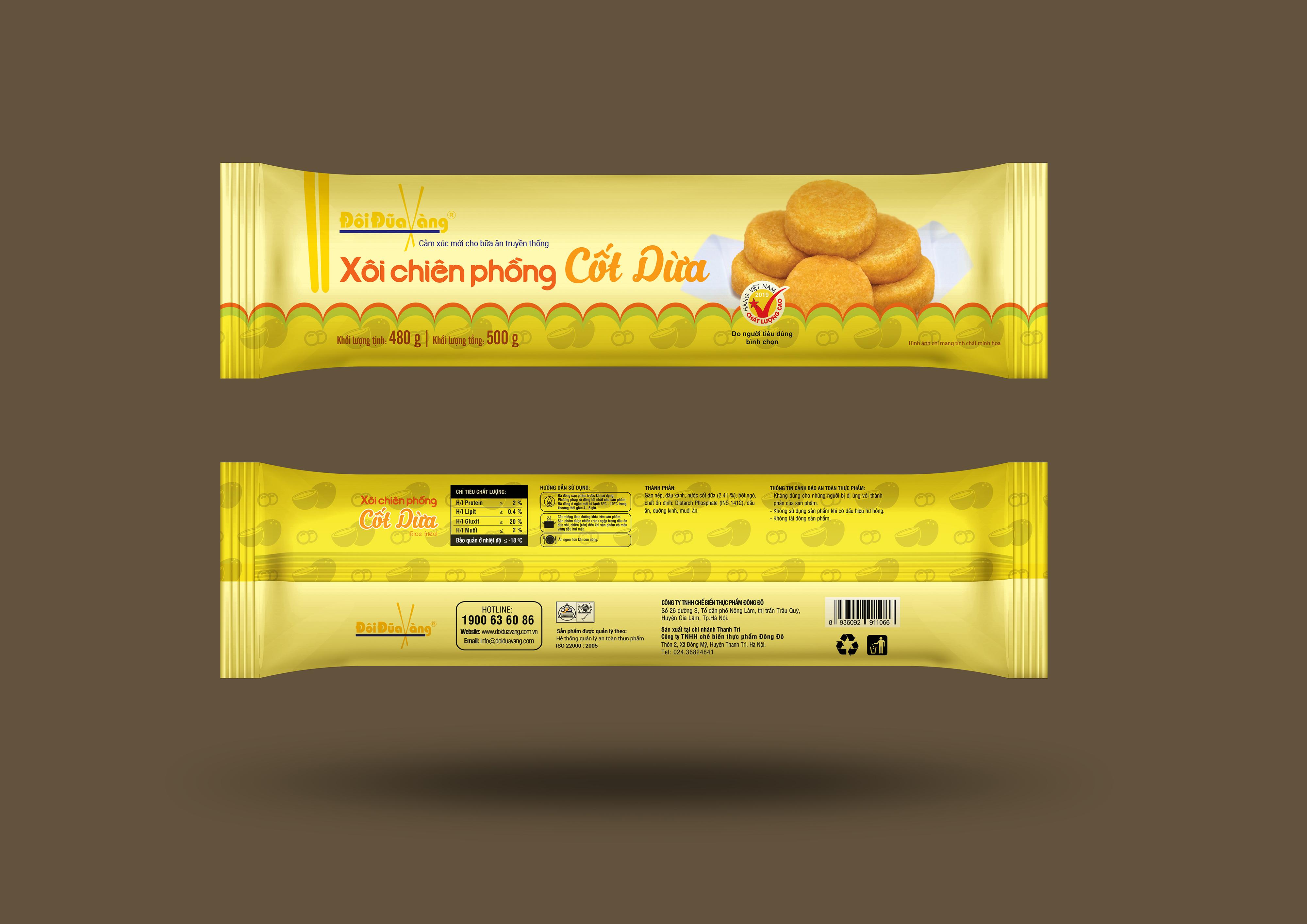 [HCM]Xôi chiên phồng cốt dừa 480gr/gói