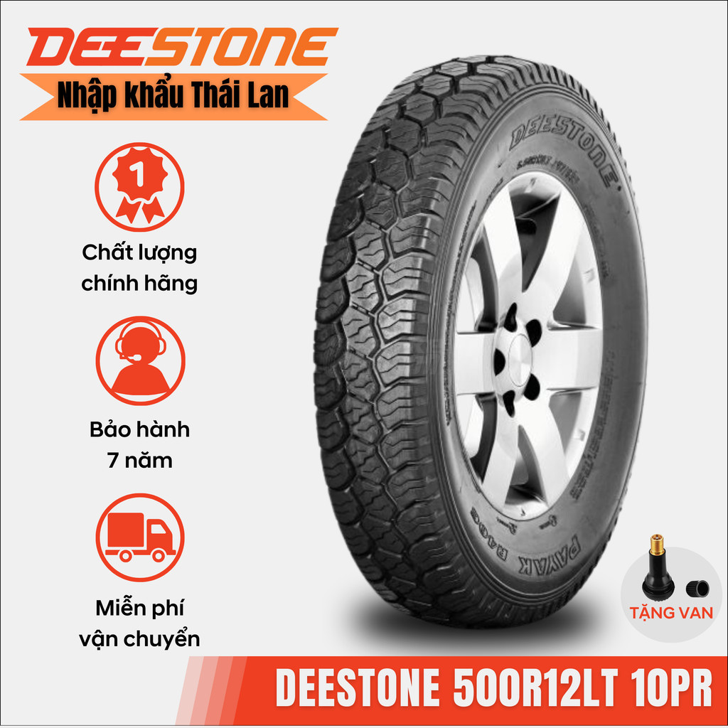 Vỏ lốp 5.00r12, 10pr r406 deestone nhập thái lan cho các loại xe tải nhỏ như suzuki carry truck - lopxesaigon