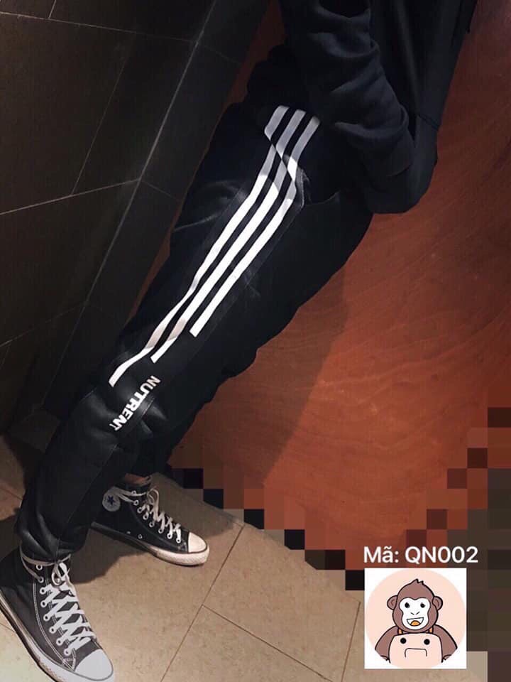 Quần Jogger 3 Line Phối Chữ Phong Cách Thể Thao MS009