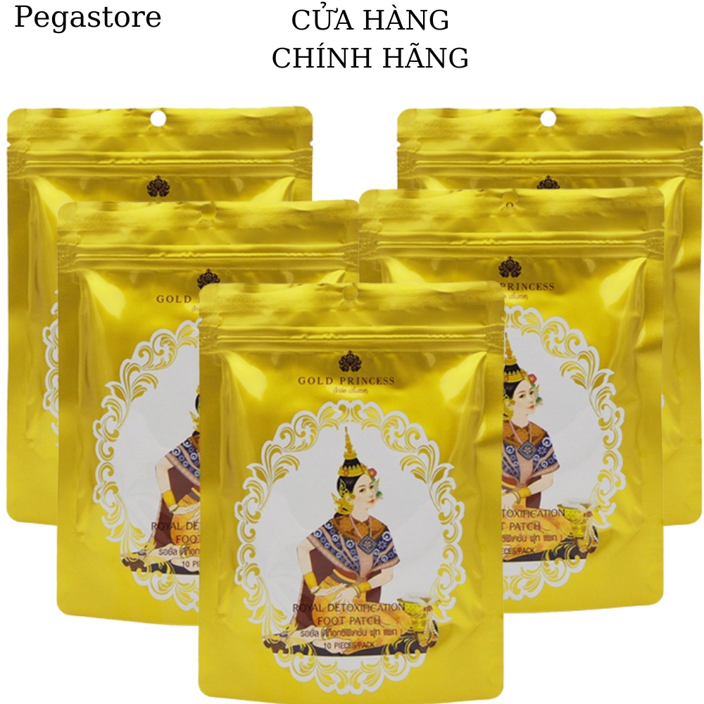 Miếng Dán chân Thải Độc DUSITRA Thái Lan bịch miếng dán thải độc chân 10 miếng/1 túi - Pegastore