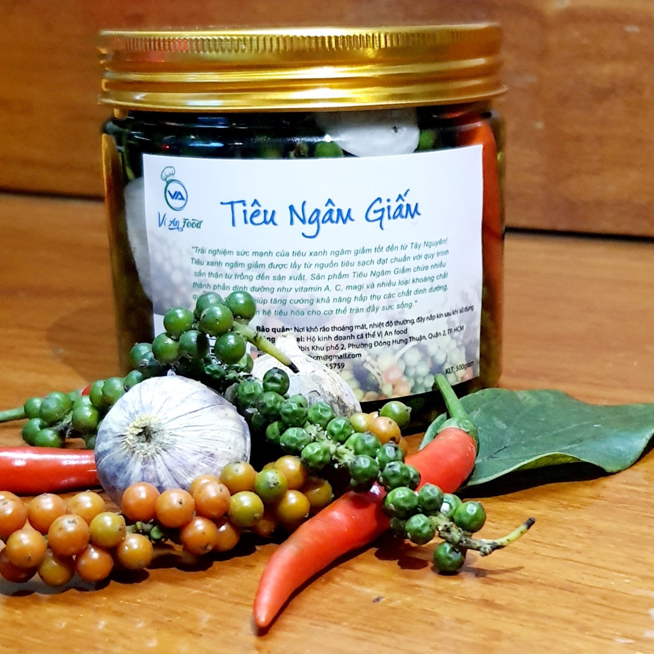 Tiêu Xanh ngâm Giấm (500 gram)