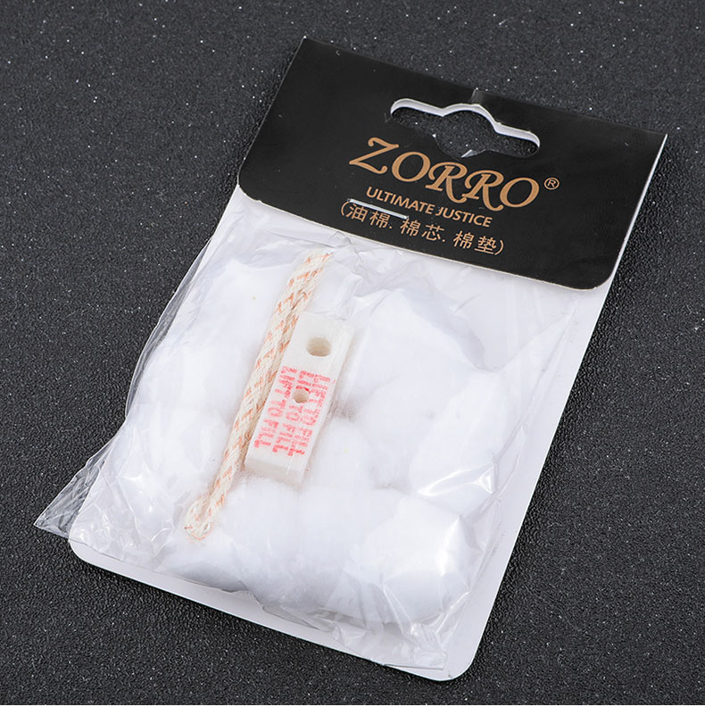 [Hoàn Tiền 10%] ( Loại Tốt ) SET Bông Gòn Zorro Thay Cho Bật Lửa Zippo, Bật Lửa Xăng ( Kèm Chặn Xăng Và Bấc) - Nắng Hạ