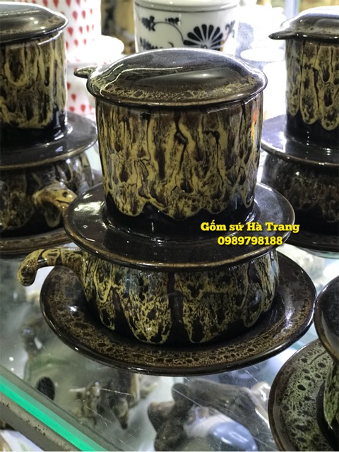 Phin pha cafe men hoả biến  Gốm sứ Bát Tràng cao cấp