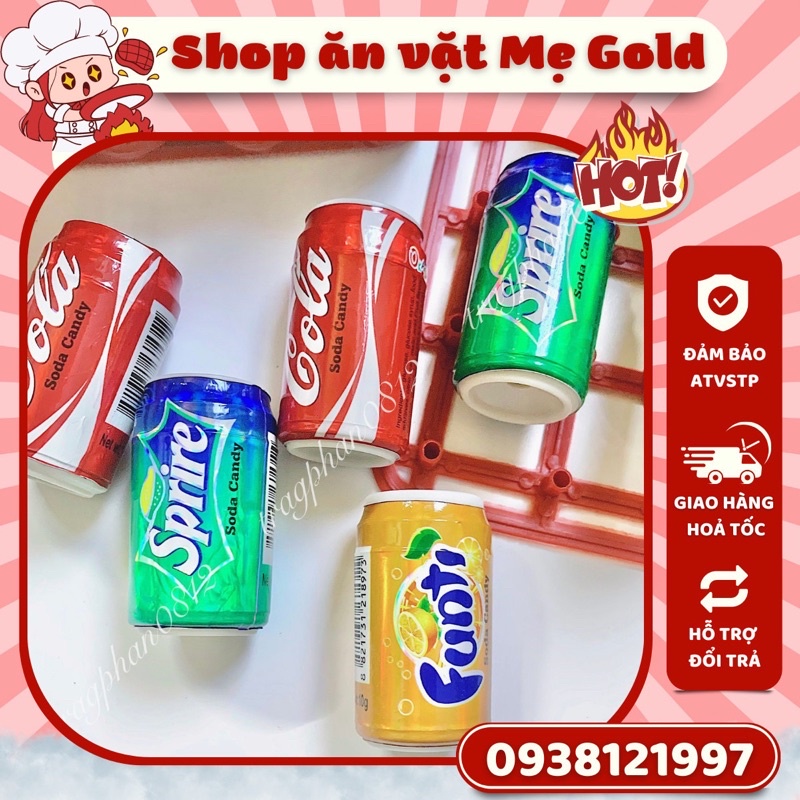 Kẹo soda pop, kẹo C hình lon nước ngọt (lon 10g)