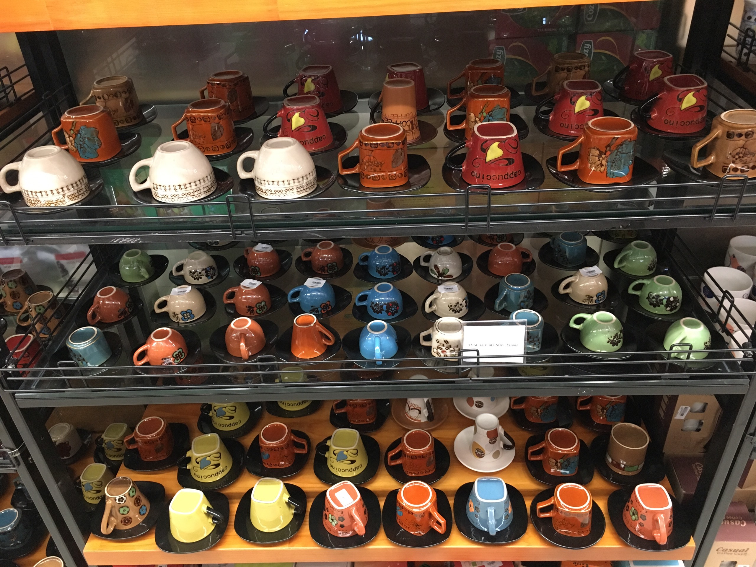 Ly sứ espresso 70cc hoa văn
