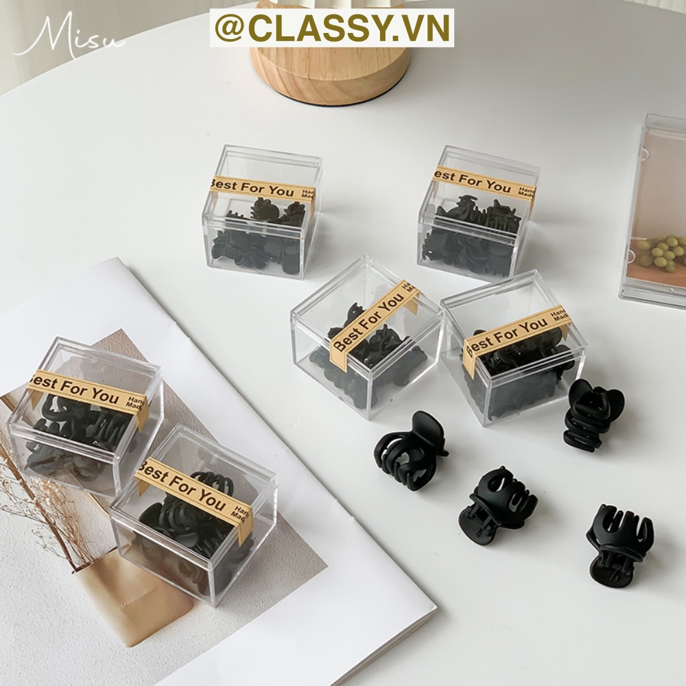 Classy Combo 10 kẹp càng cua, kẹp tóc nữ nhiều màu basic PK1628