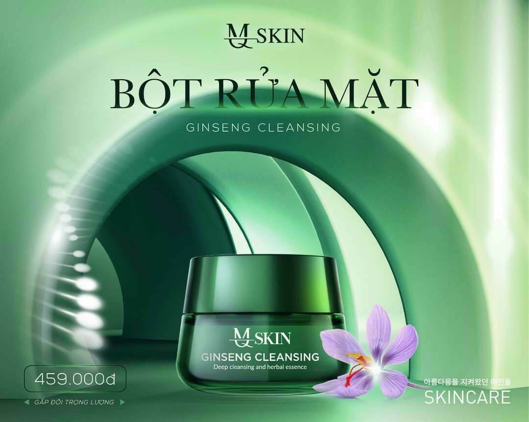 [HCM]Bột rửa mặt nhân sâm MQ SKIN 100gr