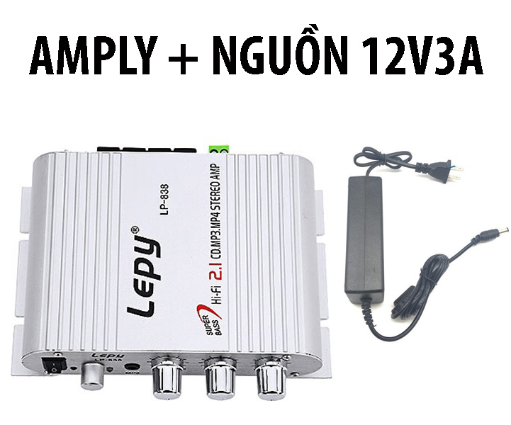 AMLY MINI LEPY LP-838 AMLY  838  - KÈM NGUỒN 12V3A (độ xe máy,xe tải ...)