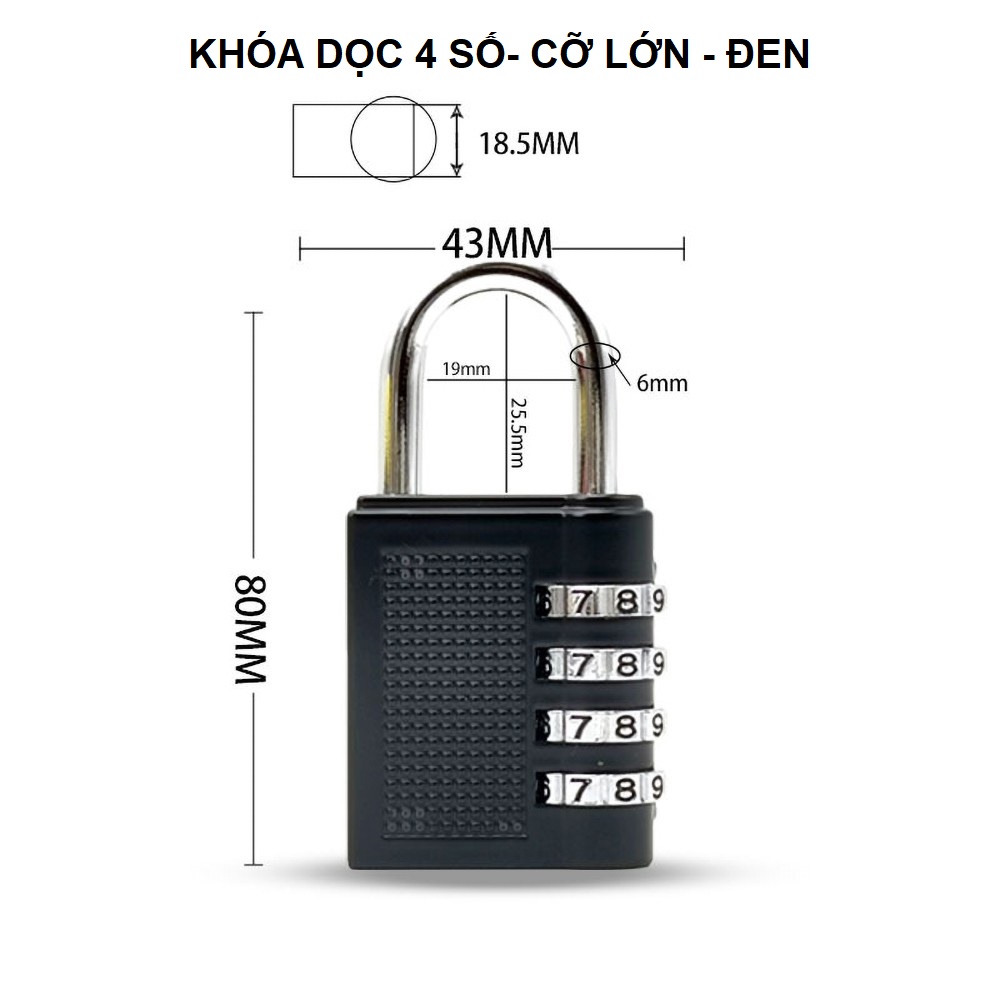 Khóa số chống trộm inox an toàn
