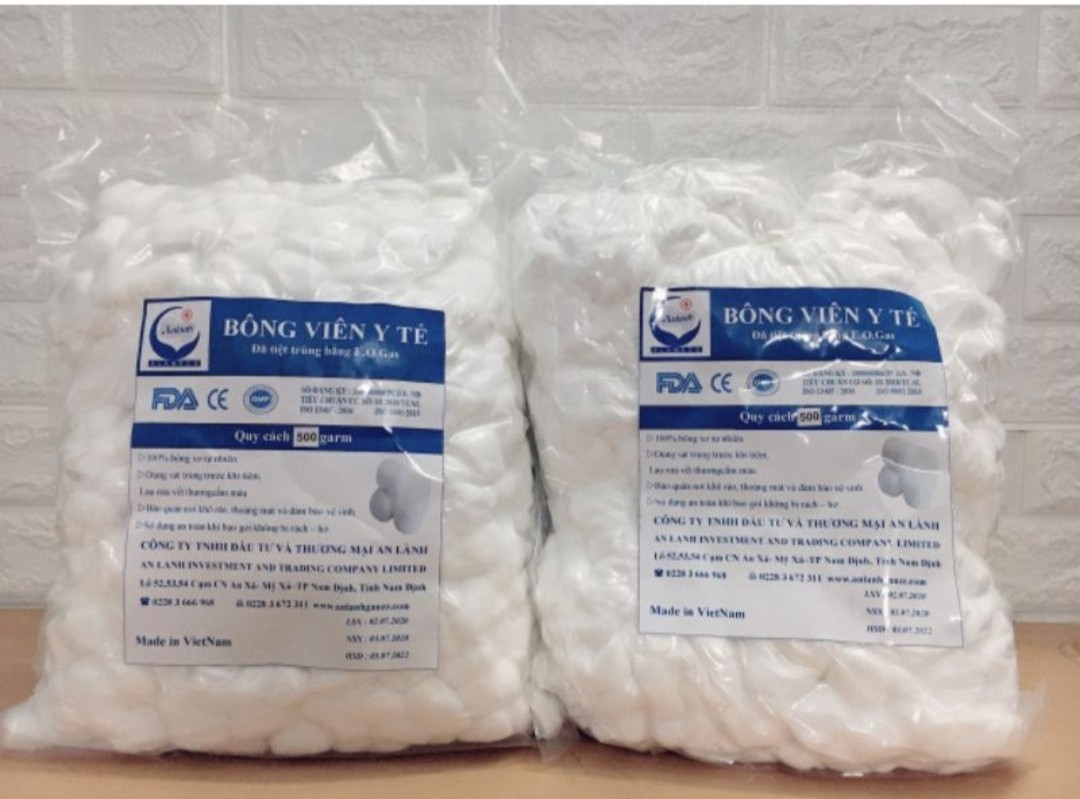 Gòn viên y tế tiệt trùng An Lành 1kg