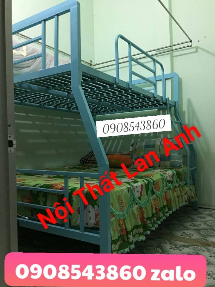 Giường sắt 2 tầng cao cấp 1m2 x 1m6 x 2m