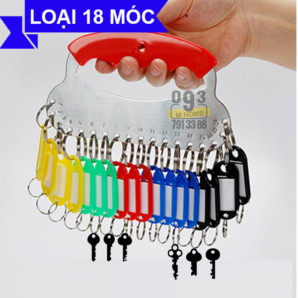Móc Treo Giữ Chìa Khóa Móc Khóa Có Đánh Số Móc Treo Kèm Thẻ Ghi Nhớ, Tay Cầm Giữ Chìa Khóa 18 cái 28 cái