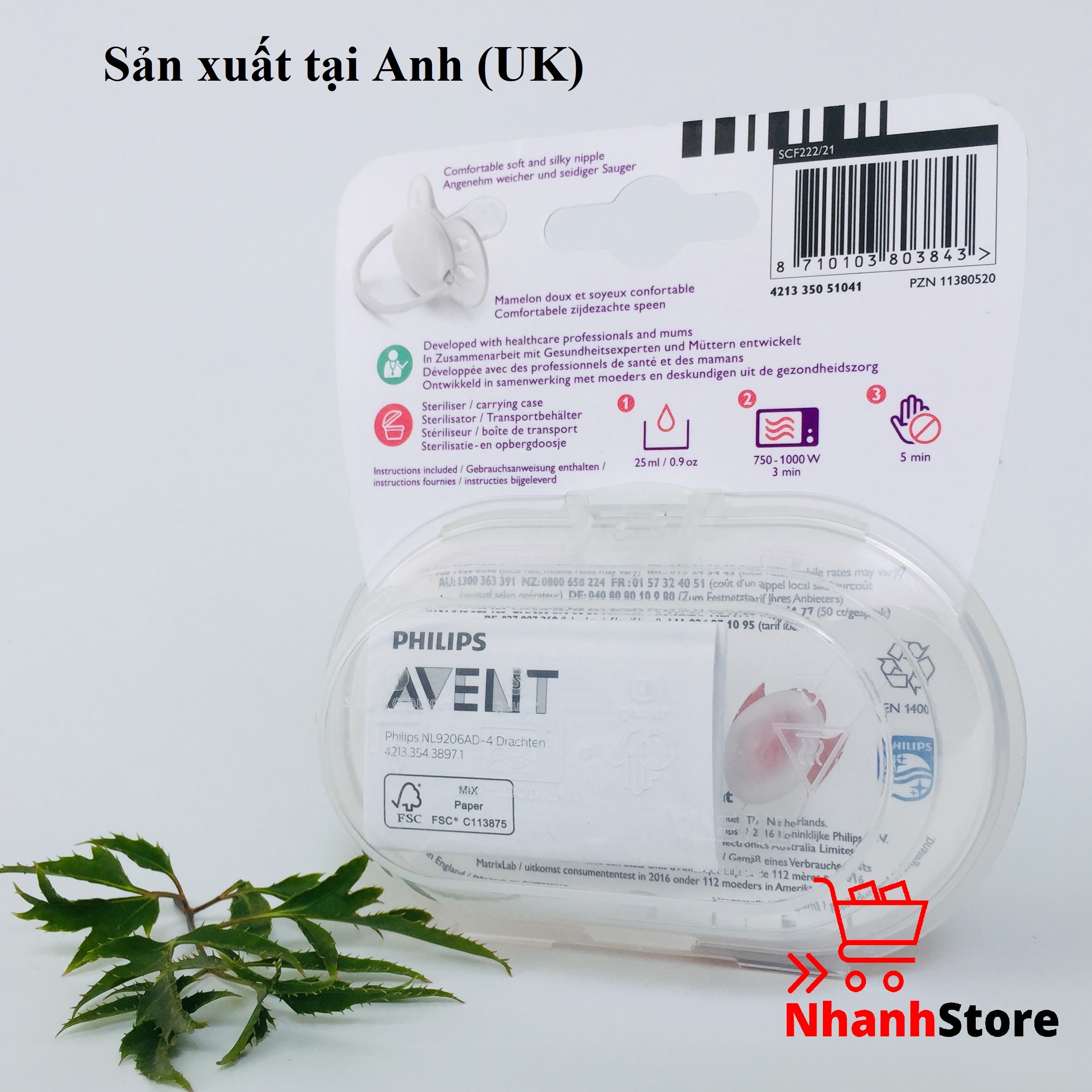 Ty ngậm SIÊU MỀM Avent [Ultra Soft] [Sản xuất tại Anh]