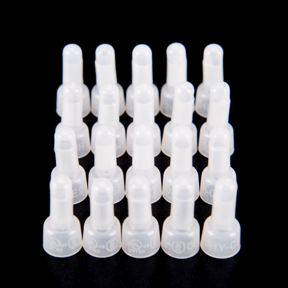 CJing 1000pcs Durable CE2X Closed-End Wire Connectors Crimp Terminals Cap for Electrical