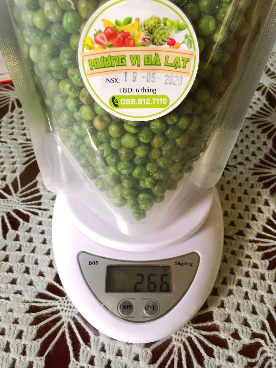 250G Đậu Hà Lan sấy cao cấp - Đặc sản Đà Lạt