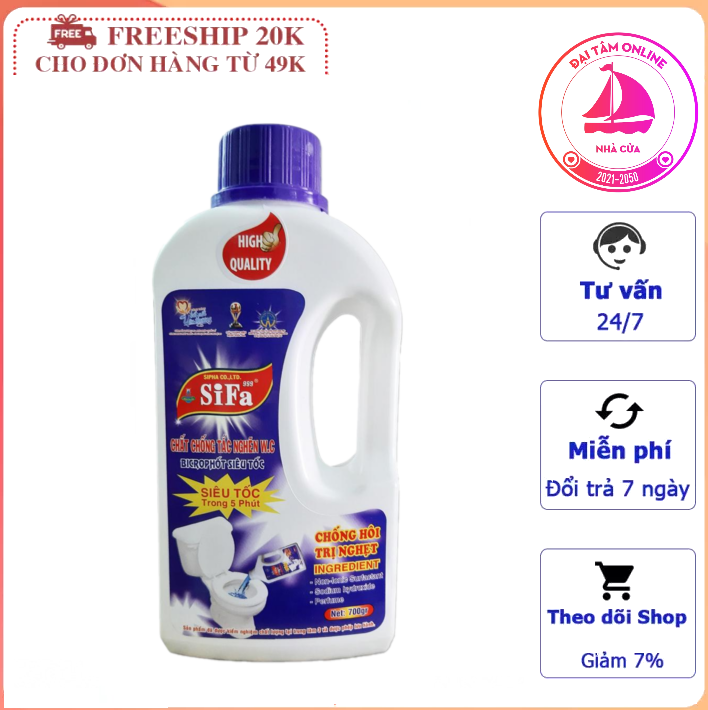 Chất thông tắc cầu cống chống hôi Siêu mạnh 5 phút 700g ZIFAT-SIFA , giải pháp thông tắc cầu cực nhanh