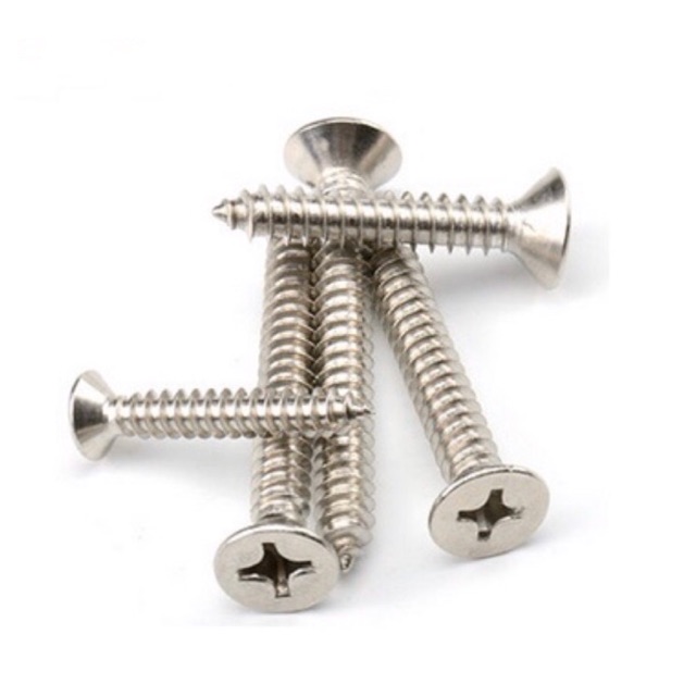 Vít chìm inox bắt gỗ, tắc kê nhựa