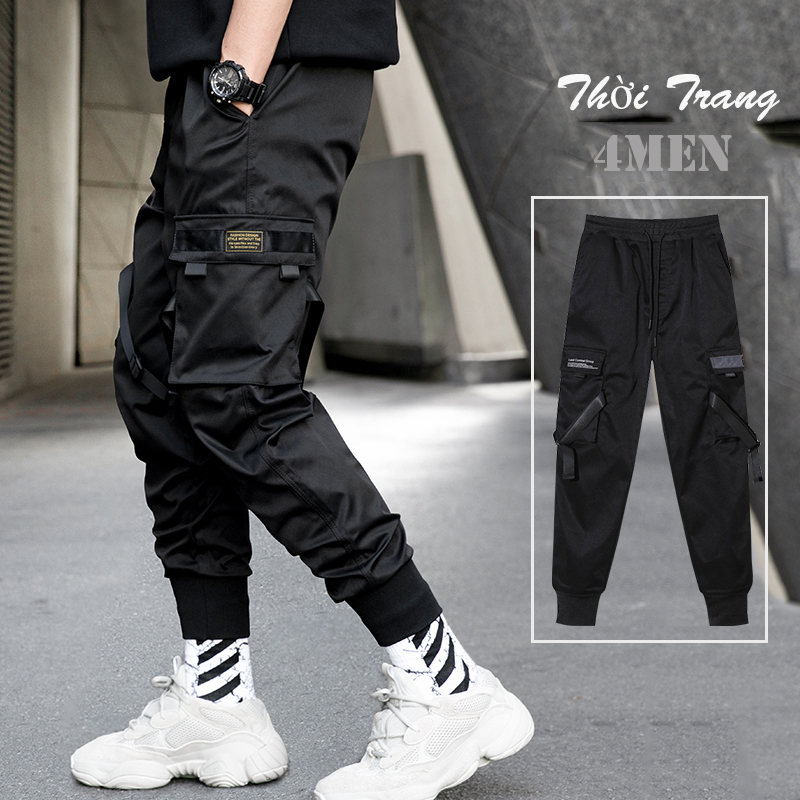 Quần Túi Hộp Phối Dây Cùng Màu Cá Tính Chất Kaki BC Cao Cấp Chất Siêu Co Giãn Thời Trang 4MEN QUAN JOGGER 9000025