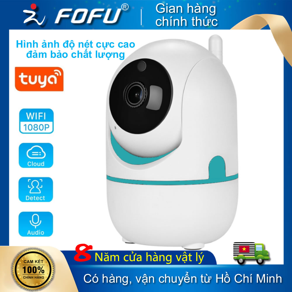 Tuya Smart Wifi IP Camera SmartLife Tiếng Việt quay đêm siêu nét 360 độ phân giải 1080P Full HD 2MP Không Dây- Camera trong nhà