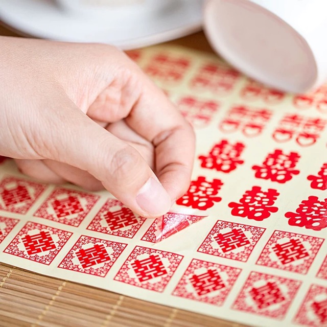 *CHỮ HỶ DÁN TRÁI CÂY < 60 CHỮ>
