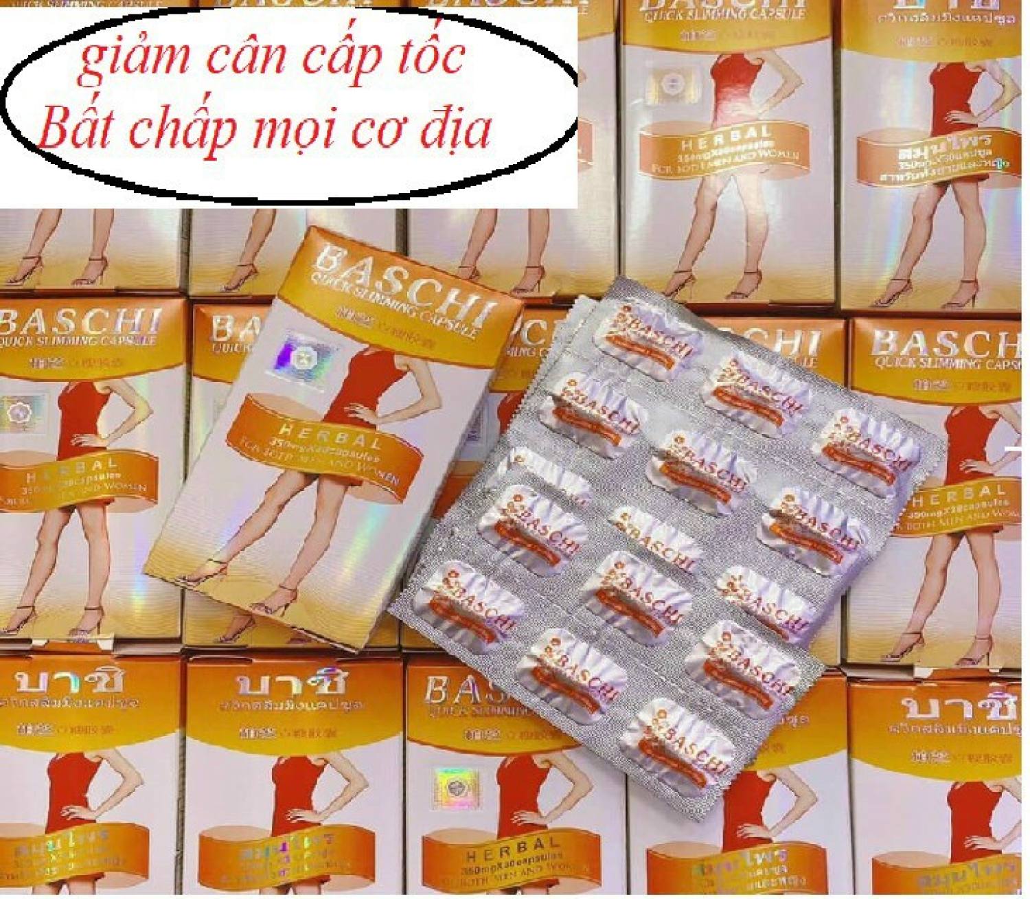 (HCMBT)giảm cân Baschi cam vĩ 30 viên thá¡