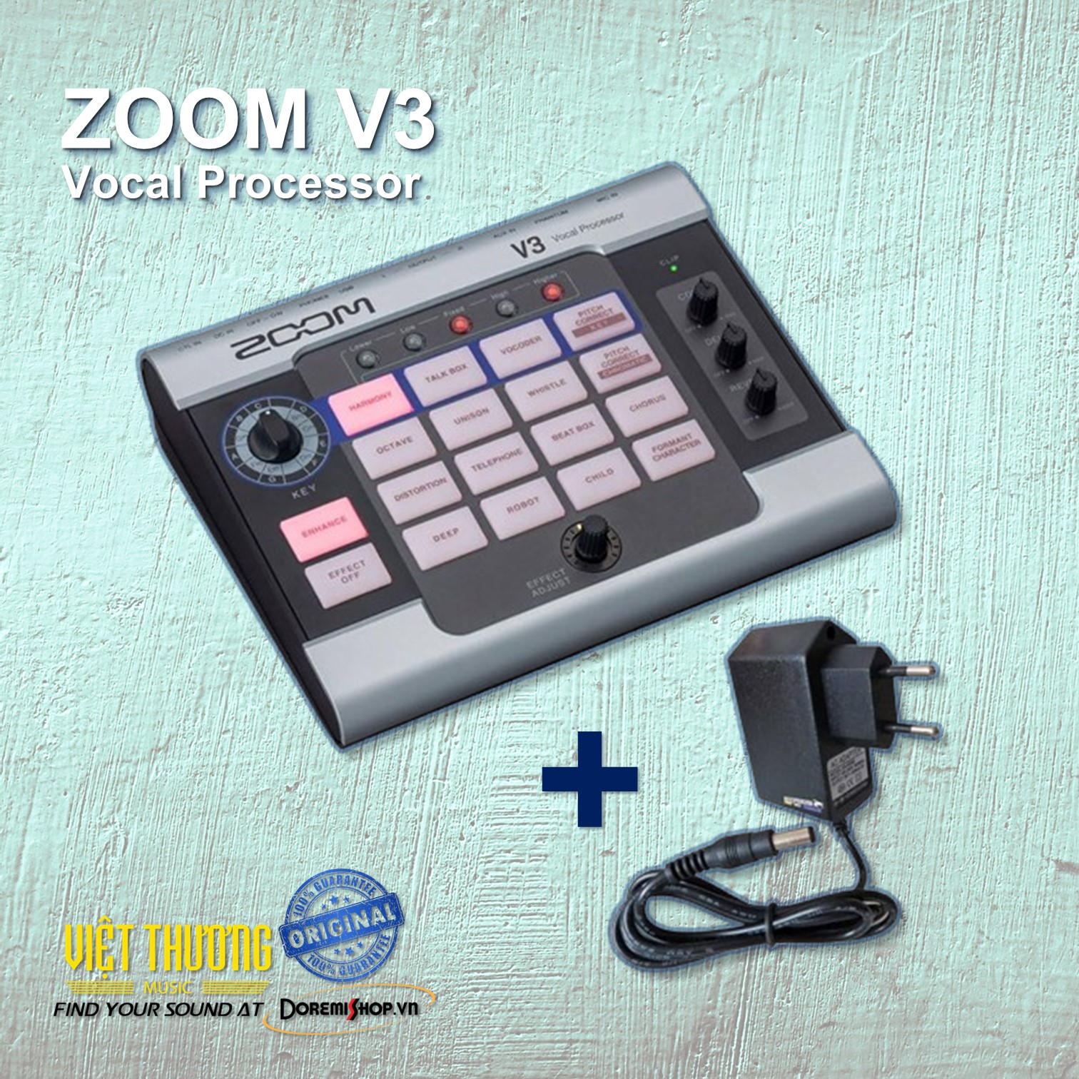 Hiệu ứng âm thanh cho Ca Sĩ ZOOM Vocal Processor V3 chính hãng