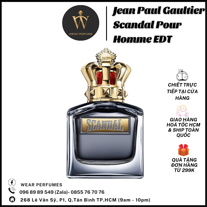 Jean Paul Gaultier Scandal Pour Homme - Phong cách Gợi Cảm, Sang Trọng, Thu Hút - Fullsize và Chiết