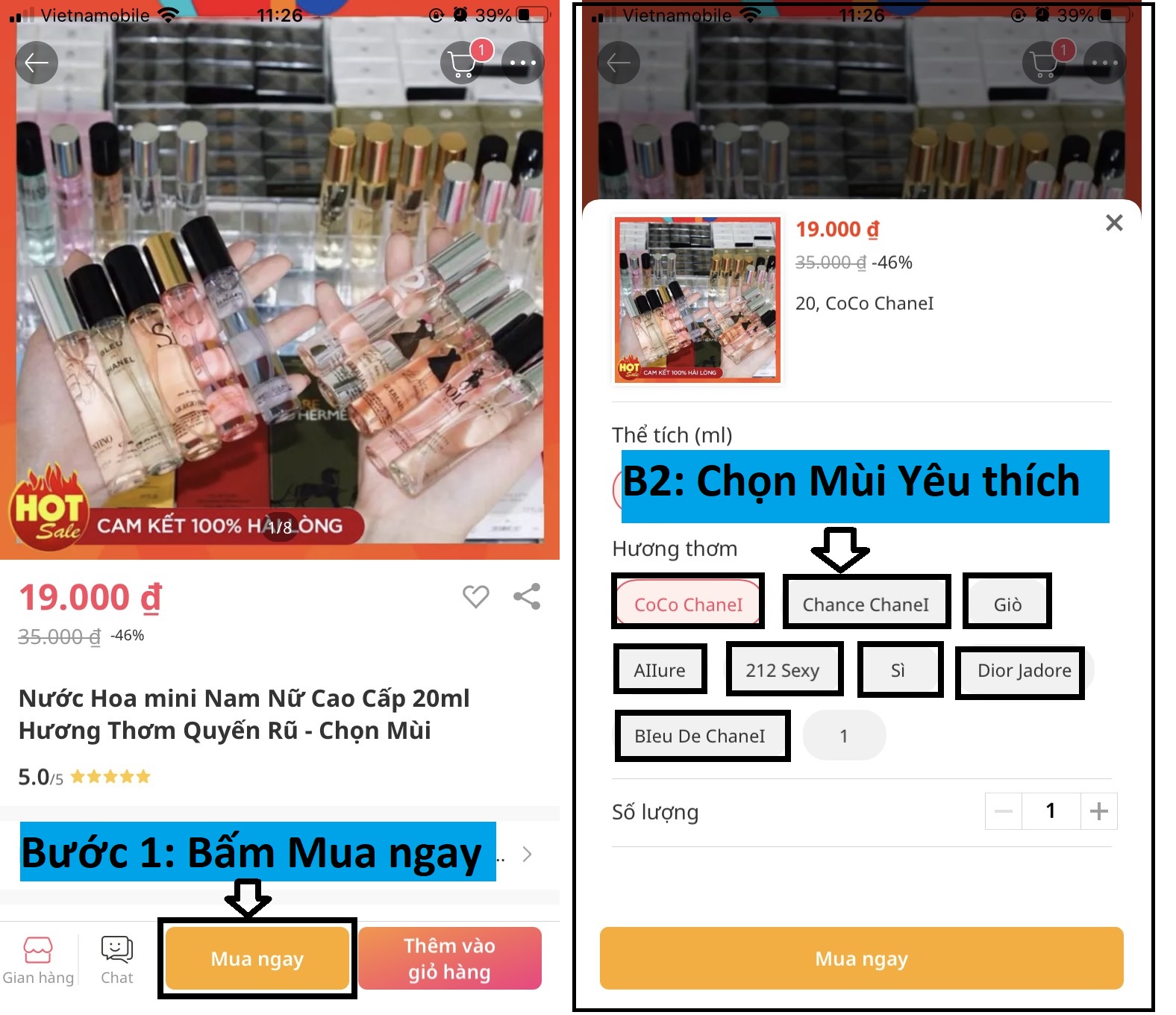 Nước Hoa Nam Nữ Pháp mini 4D Cao Cấp 20ml Chọn Mùi