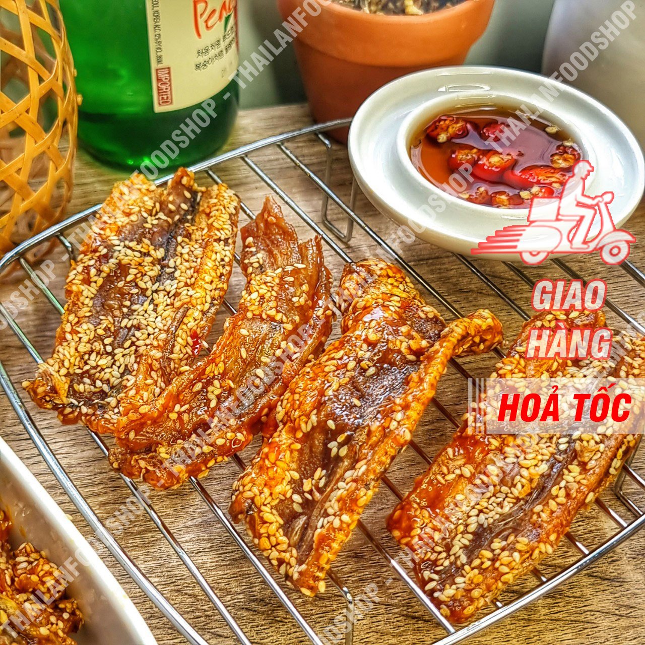 Khô Cá Khoai Sate Mè Ram Giòn - Lon 250gr