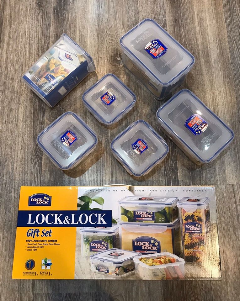 Bộ hộp nhựa đựng thực phẩm 6 món Lock&Lock