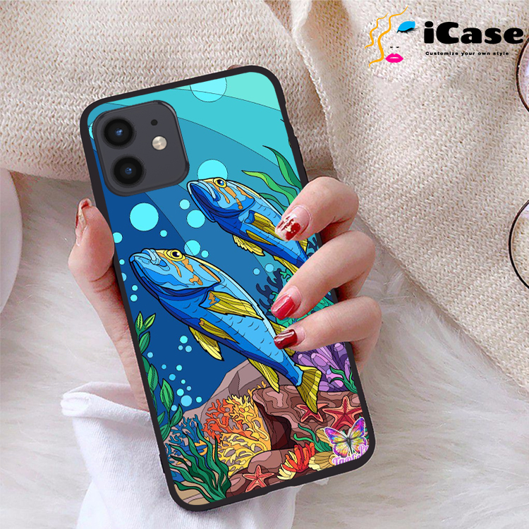 Ốp lưng iPhone 12 viền dẻo TPU BST Sea