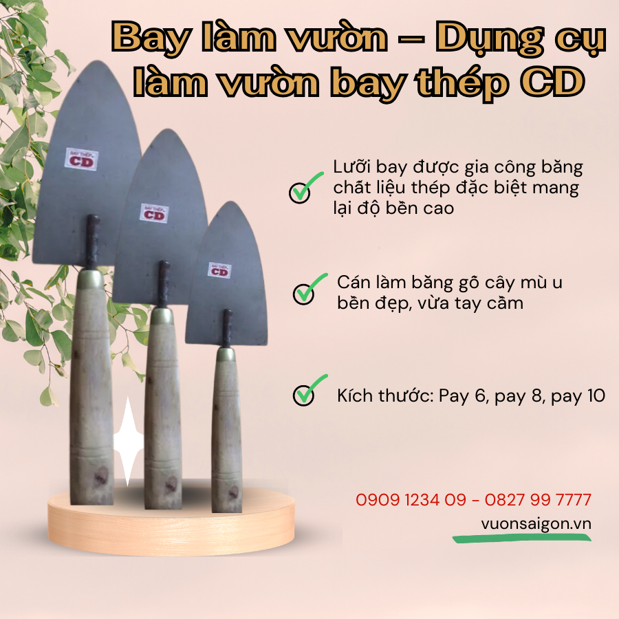 Dụng cụ làm vườn bay thép CD bay làm vườn(Vườn Sài Gòn-Vuon Sai Gon)