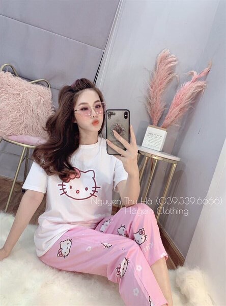 Sét bộ hồng hello kitty