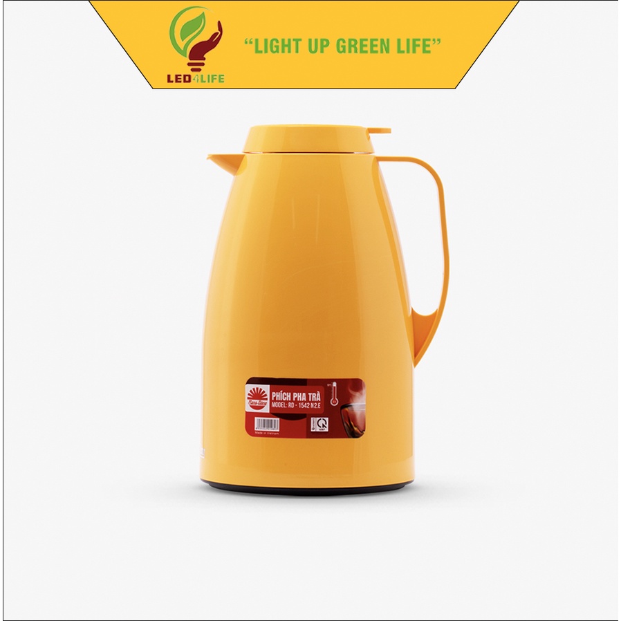 Phích Pha trà 1,5 Lít Vỏ nhựa ABS RẠNG ĐÔNG Model: RD-1542 N2.E