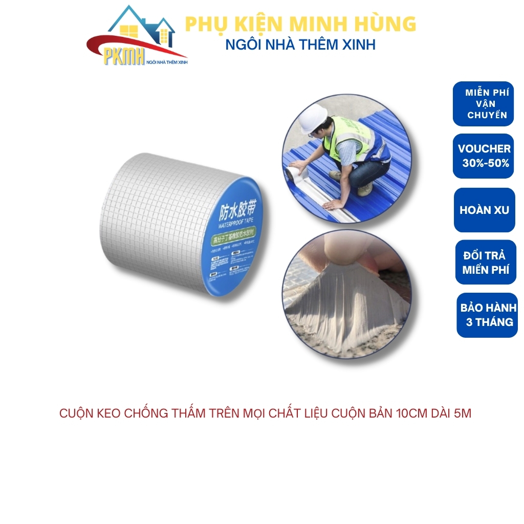 Băng keo siêu dính siêu chống thấm 10cmx5m-Băng Keo Chuyên Dụng Chống Thấm Băng Keo Siêu Dính Đa Năng