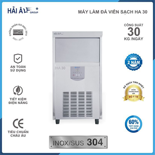 [Trả góp 0%]Máy Làm Đá Viên Hải Âu HA 30 (30kg/24h)