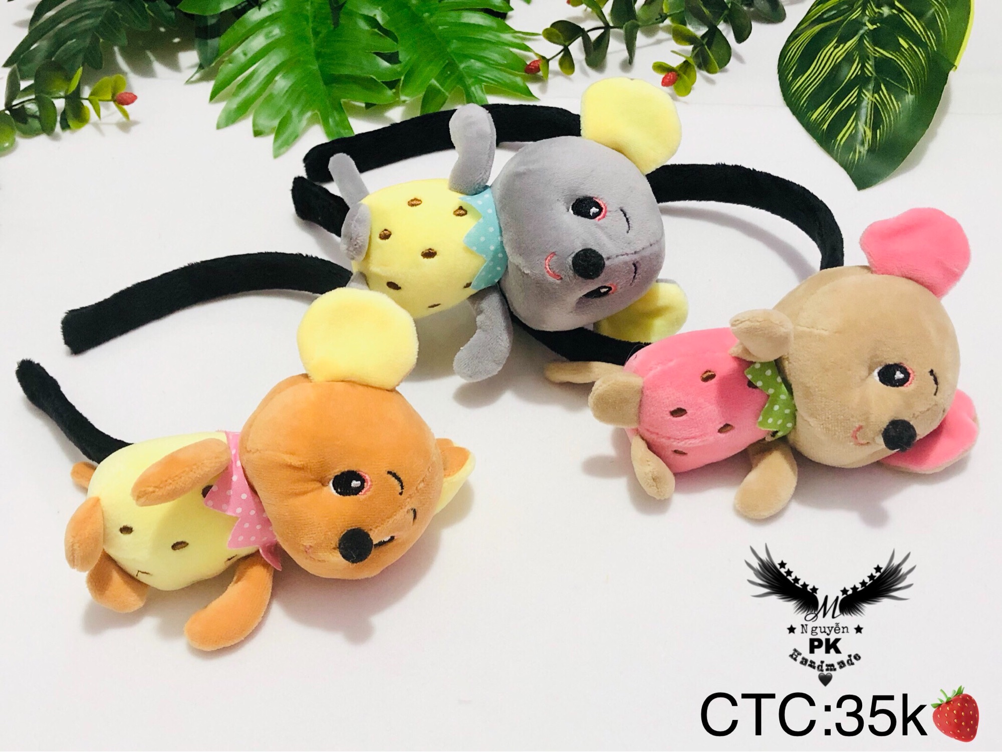 Băng đô cài tóc hoạt hình chuột trái cây
