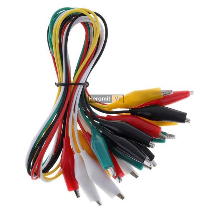 Bộ 10 dây kẹp cá sấu 2 đầu