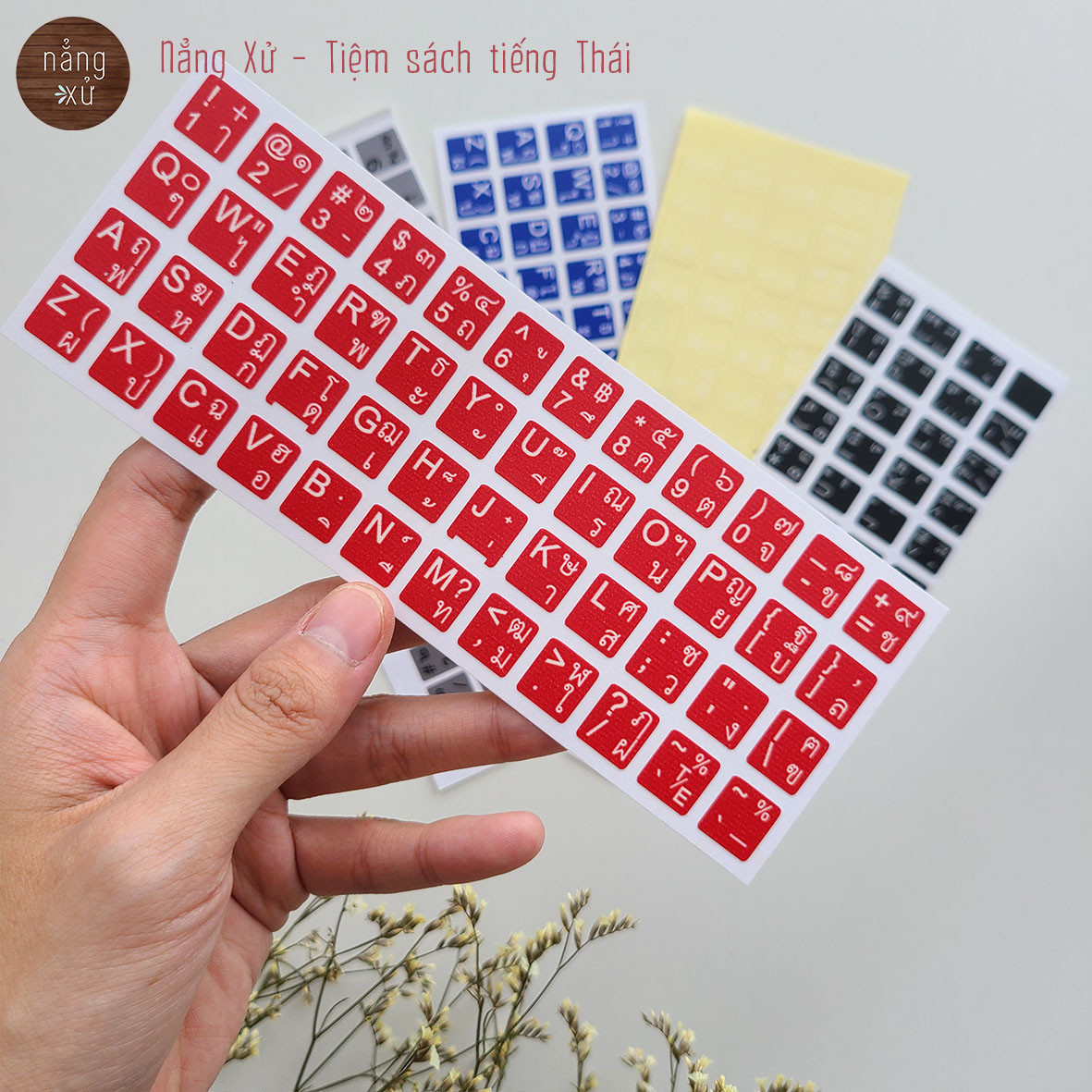 Sticker dán bàn phím tiếng Thái