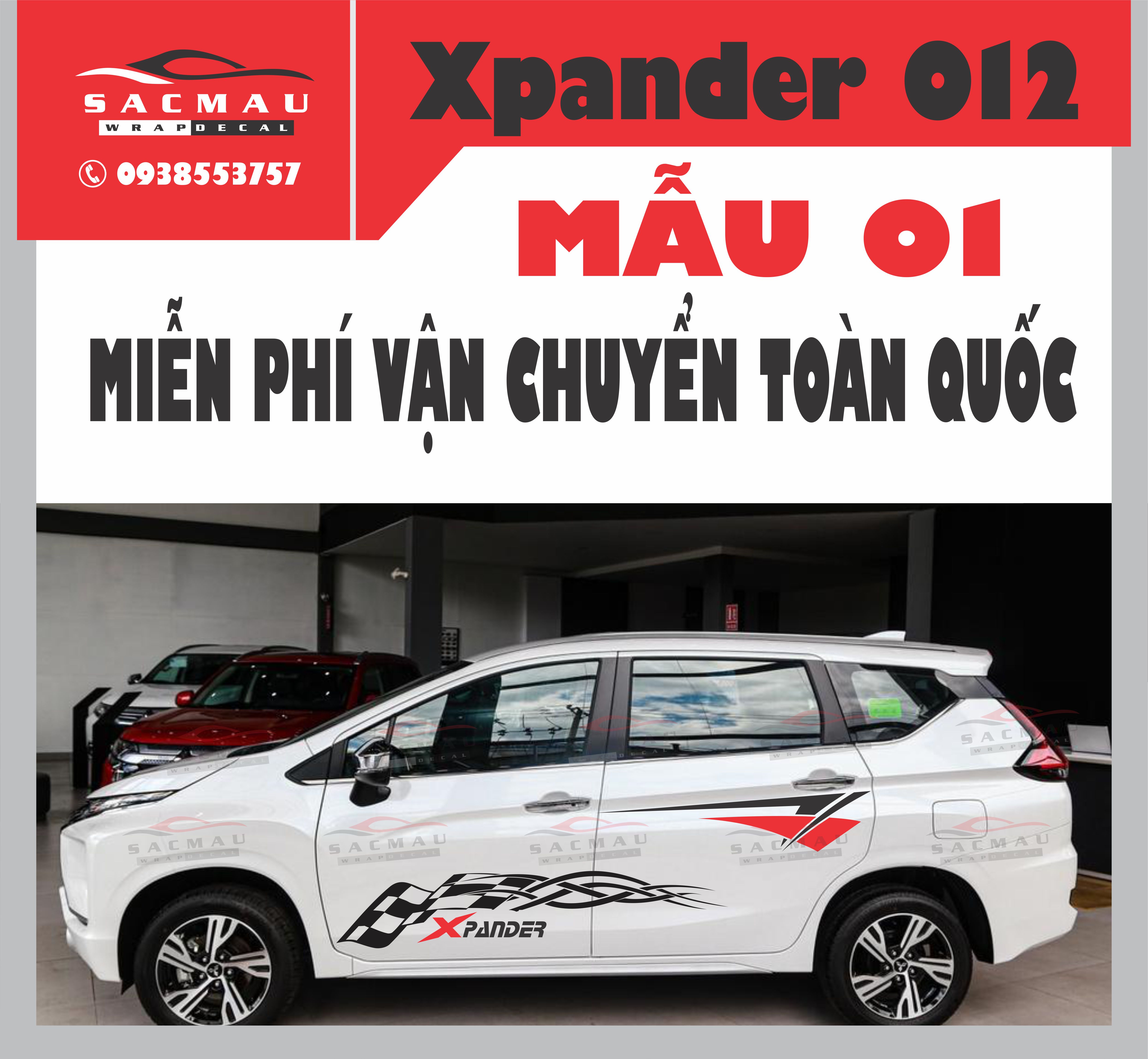Tem dán ô tô xpander (MIỄN PHÍ VẬN CHUYỂN TOÀN QUỐC)
