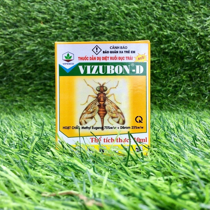 Chế phẩm dẫn dụ, diệt ruồi vàng đục trái cây vizubon -d - hộp 2 lọ