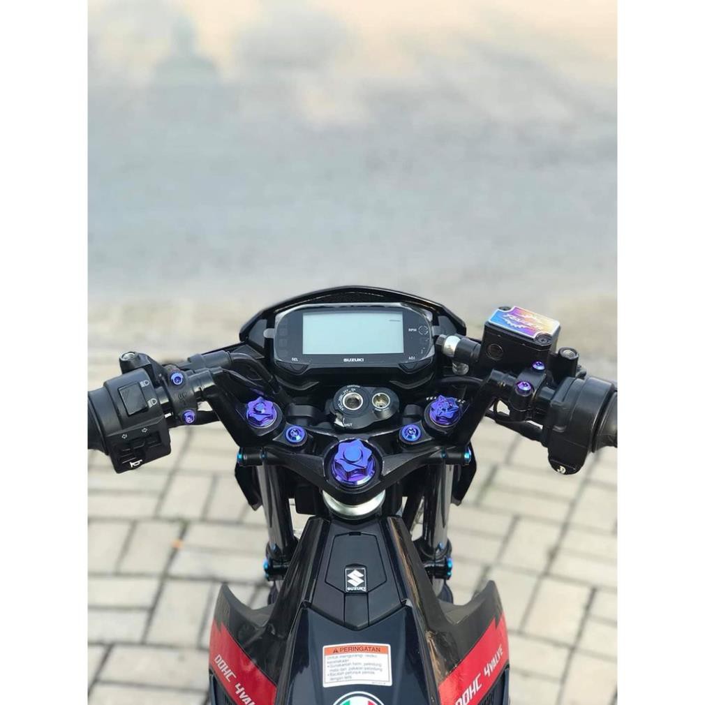 Bộ Ốc Titan GR5 ghi đông Raider - Satria [ 5con ] các đời