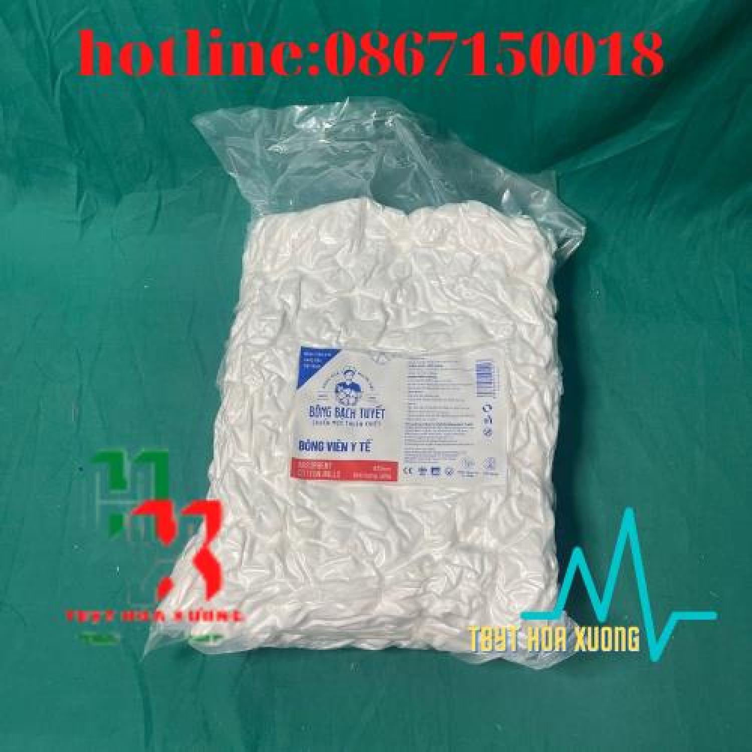 BÔNG VIÊN Y TẾ BẢO THẠCH GÓI 500g