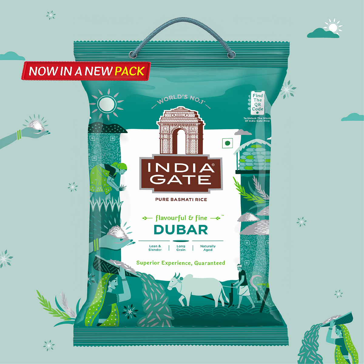 Gạo Ấn Độ INDIA GATE Basmati Rice Dubar 1kg