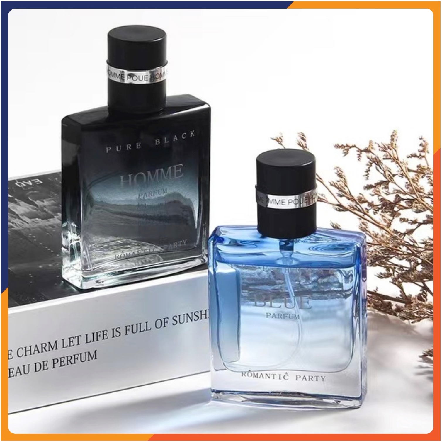 Perfume men's premium fragrant lasting mini pure homme Blue fragrance perfume sea most fragrant, save long incense, pocket, light smell fragrant sweet, luxury, full box, black, blue, perfume men genuine charm mild soothing 30ml melystore DNP022