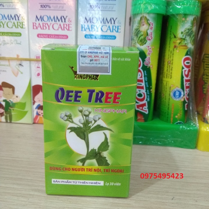 2 hộp Viên Uống trĩ Qee Tree Kingphar - Giúp tăng độ bền thành mạch , giảm beh trĩ, nhuận tràng, chống táo bón, đau rát, ngứa rát, sa búi trĩ.- 30V