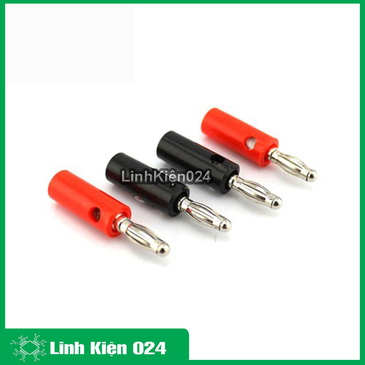 Combo 10 đầu Jack bắp chuối 910MR 4mm đực 5 đỏ 5 đen