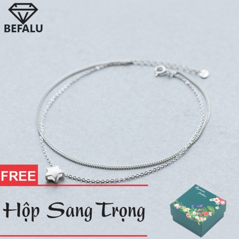 Lắc Chân Nữ Bạc S925 Phong Cách Hàn Quốc Ngôi Sao LC03 Lắc Chân FREESIZE
